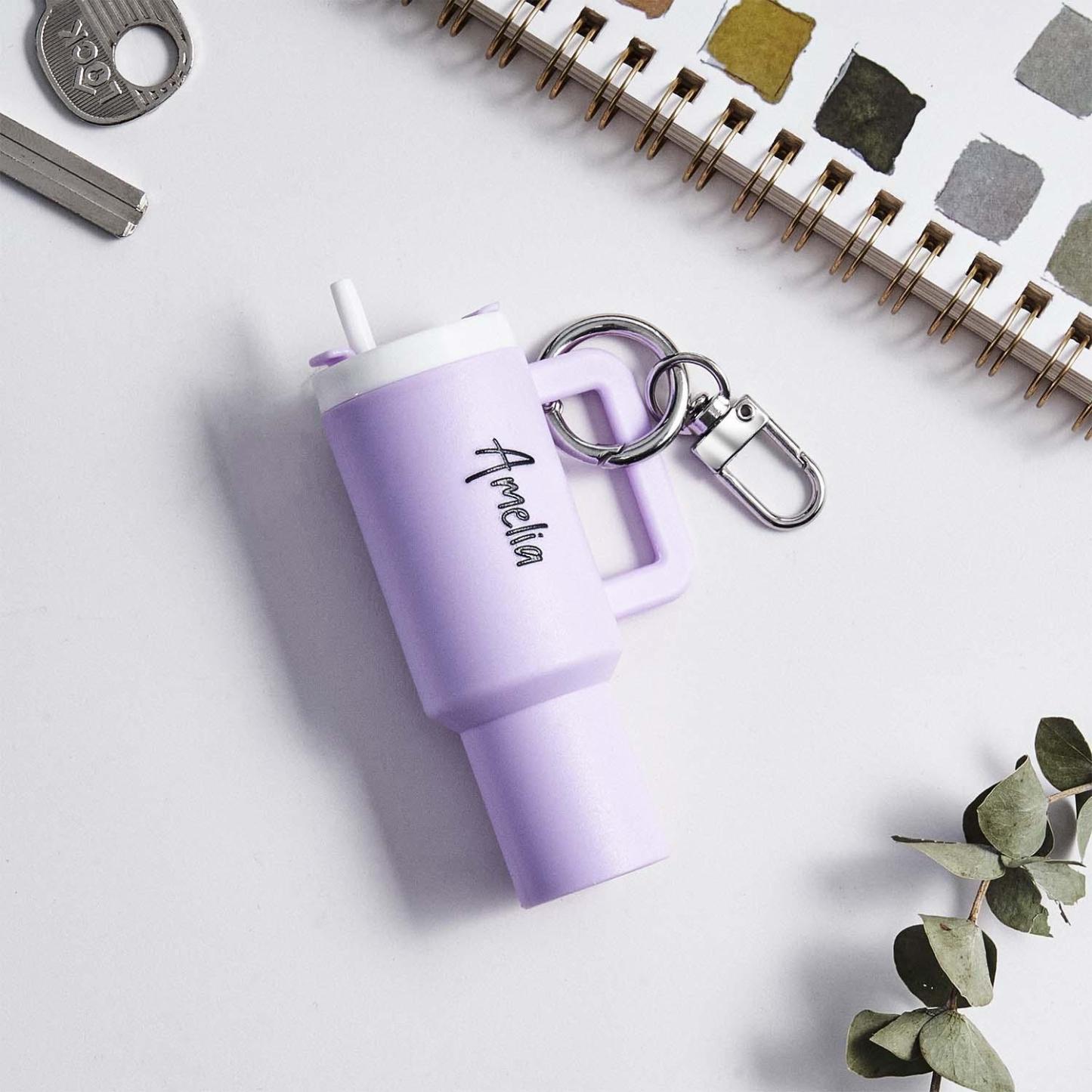 Personalized Keychain Custom Keychain Name Keychain Chapstick Holder Keychain Mini Keychain for Car Keys