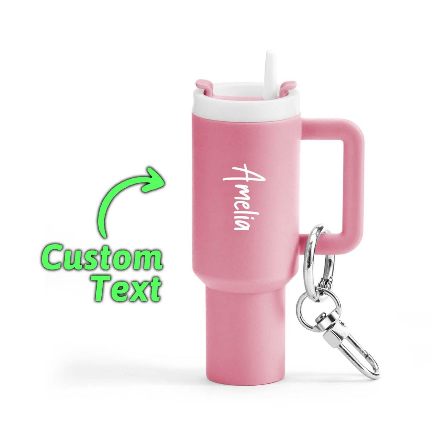Personalized Keychain Custom Keychain Name Keychain Chapstick Holder Keychain Mini Keychain for Car Keys