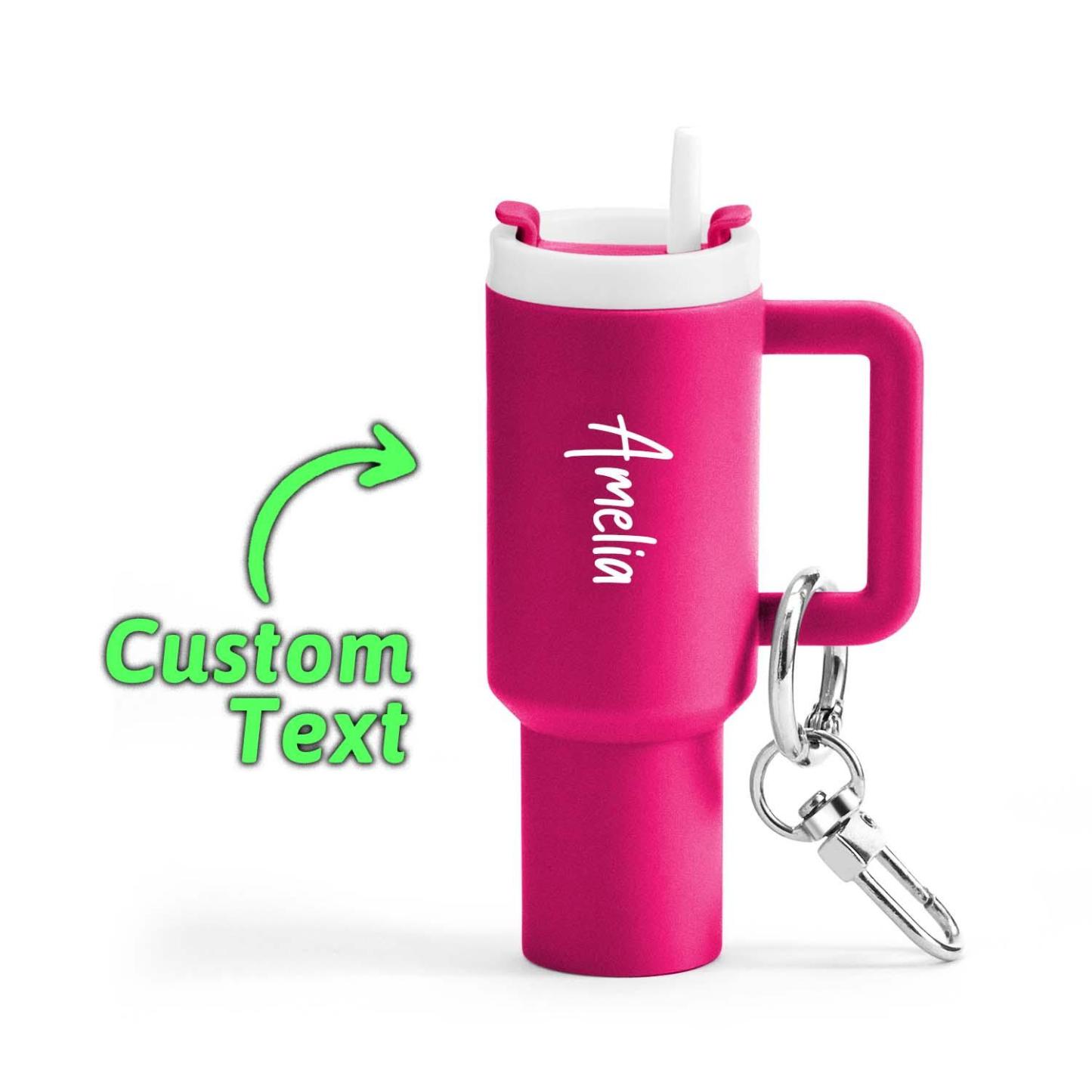 Personalized Keychain Custom Keychain Name Keychain Chapstick Holder Keychain Mini Keychain for Car Keys