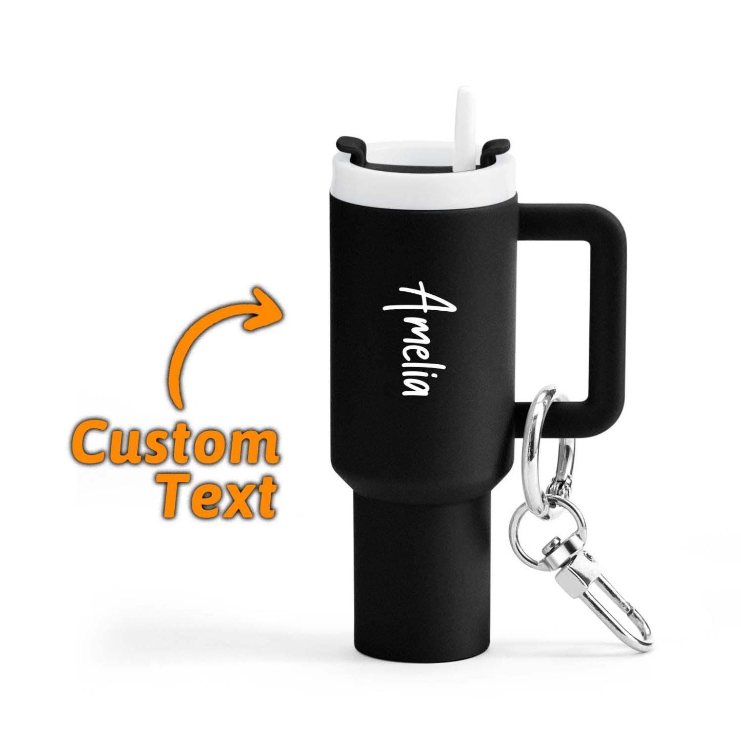 Personalized Keychain Custom Keychain Name Keychain Chapstick Holder Keychain Mini Keychain for Car Keys