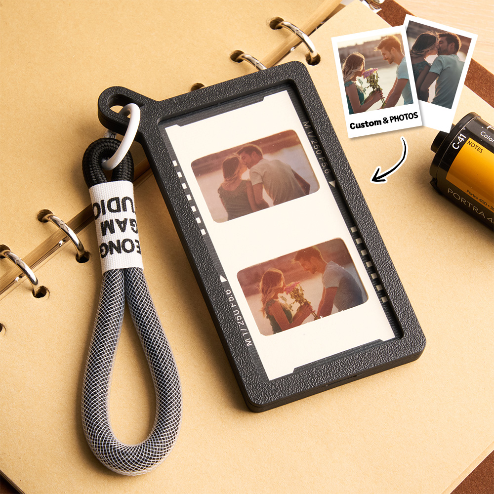 Custom Photo Reversal Film Keychain Film Protective Case Translucent Card Photo Frame - soufeelus