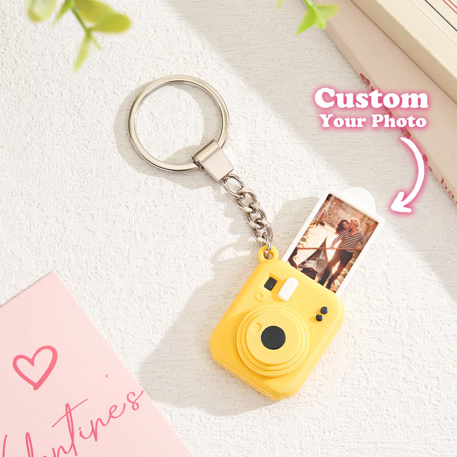 Custom Photo Mini Camera Keychain Custom Photo Insert Couple Gifts - soufeelus