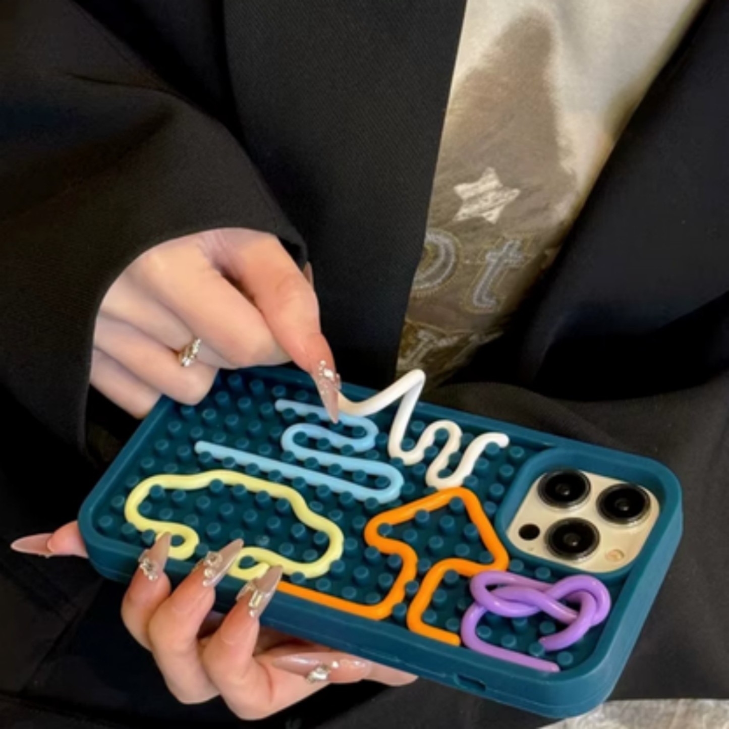 Noodle Phone Case Relieves Stress Multiple Colors For iPhone