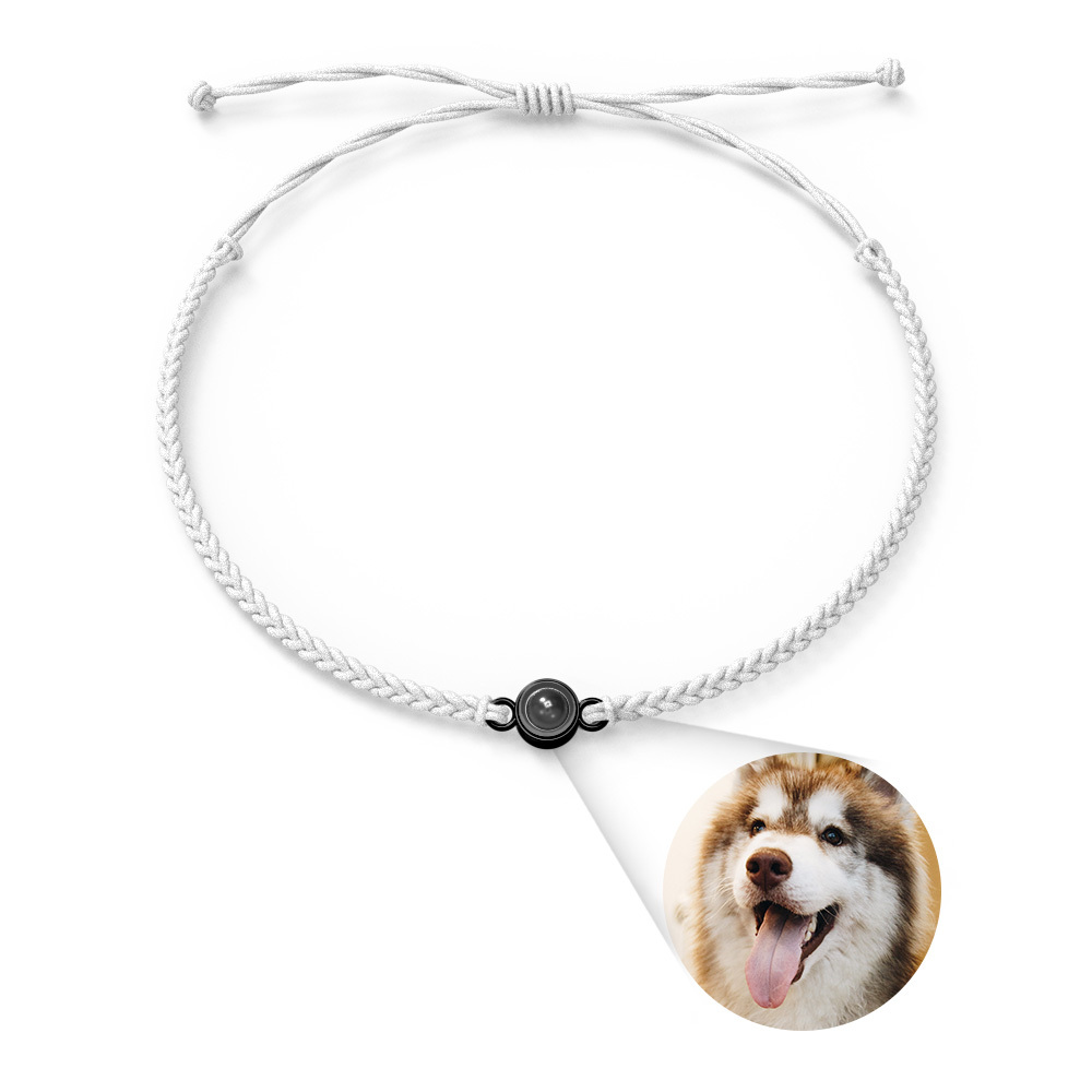Custom Projection Photo Bracelet, Personalized Picture Inside Jewelry, Pet Memorial Gifts