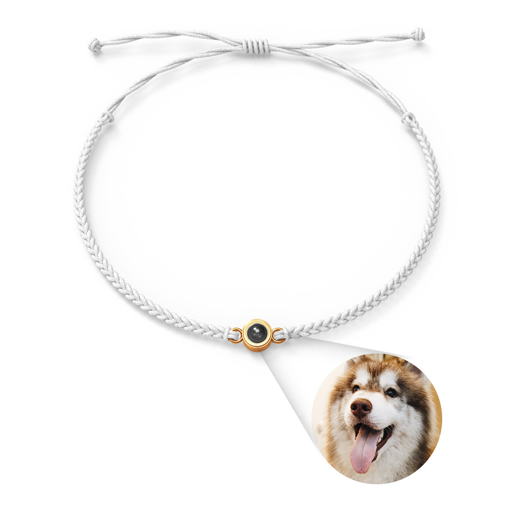 Custom Projection Photo Bracelet, Personalized Picture Inside Jewelry, Pet Memorial Gifts