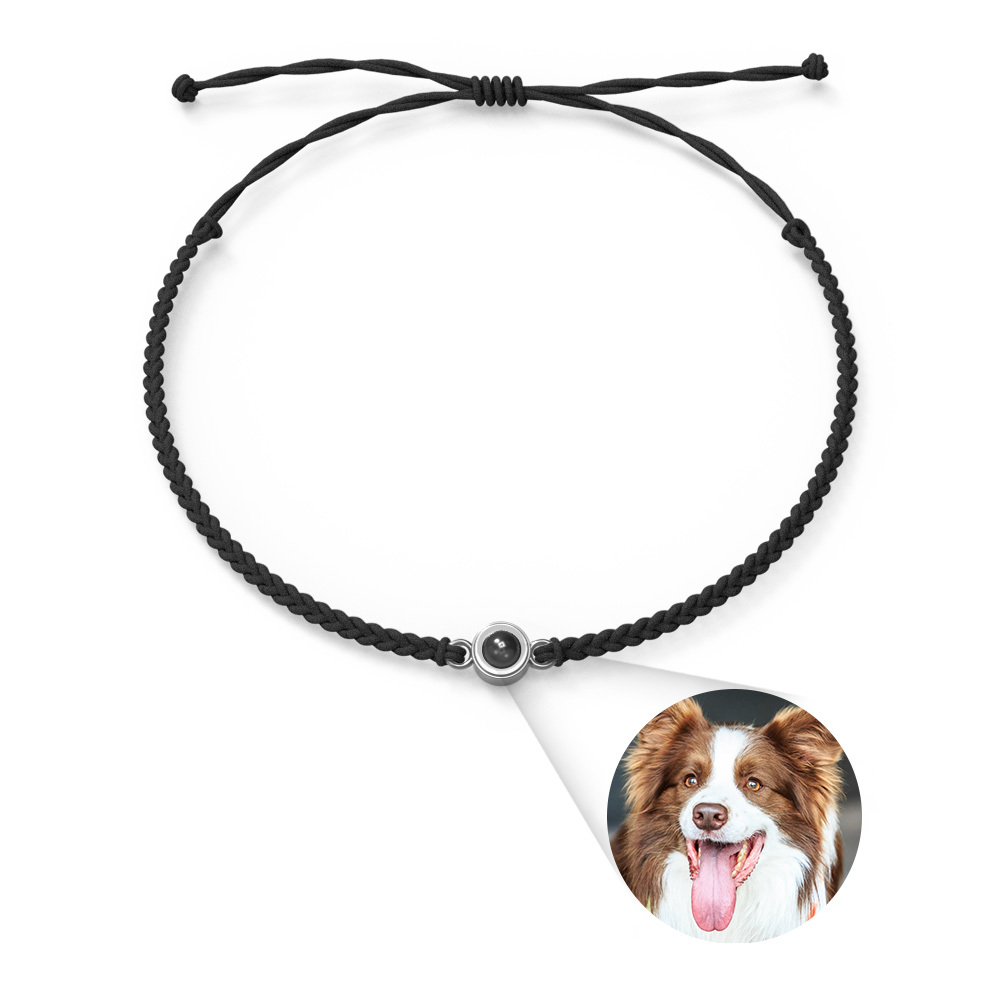 Custom Projection Photo Bracelet, Personalized Picture Inside Jewelry, Pet Memorial Gifts