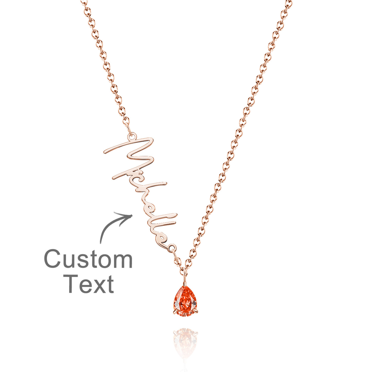 Birthstone Name Necklace Handmade Alexandrite Birthstone Gifts For Girlfriend Personalized Necklace Birthstone Jewelry