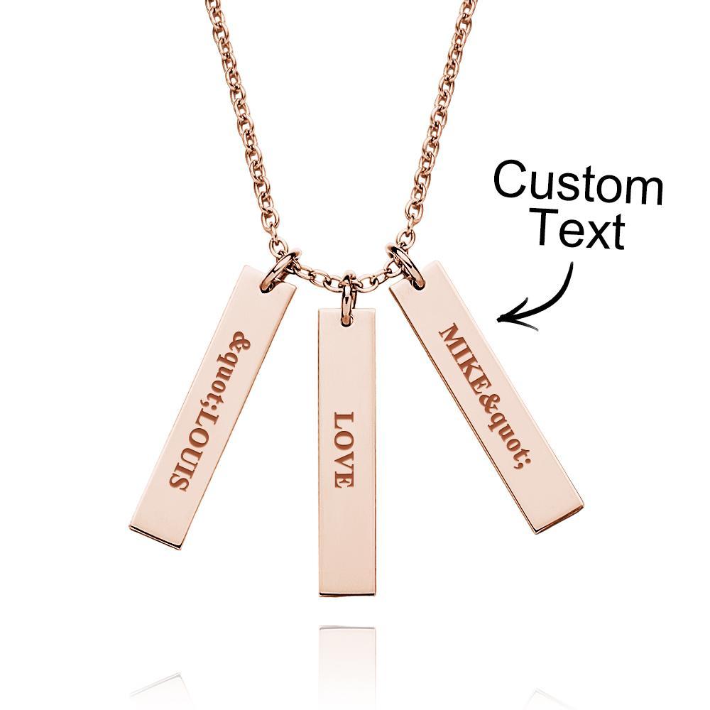 Custom Engraved Necklace Tiny Personalized Bar Tag Creative Gifts - soufeelus