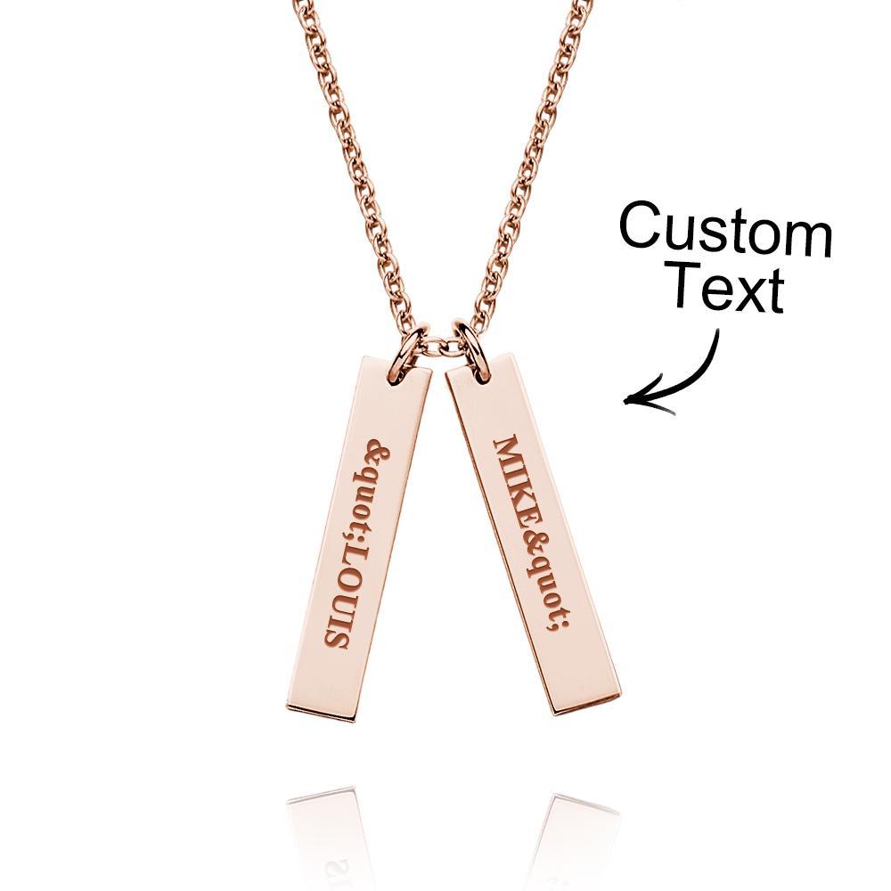 Custom Engraved Necklace Tiny Personalized Bar Tag Creative Gifts - soufeelus