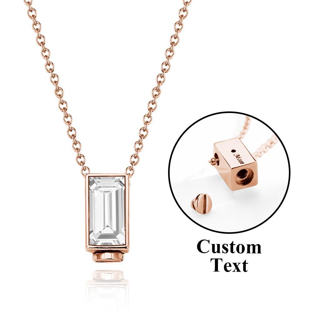 Engravable Urn Ashes Necklace Mini Cube Pendant Memorial Jewelry - soufeelus