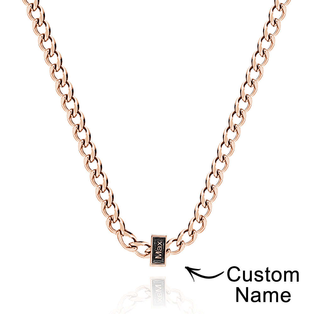Engravable Cuban Link Chain Personalized Name Necklace Gift For Him - soufeelus