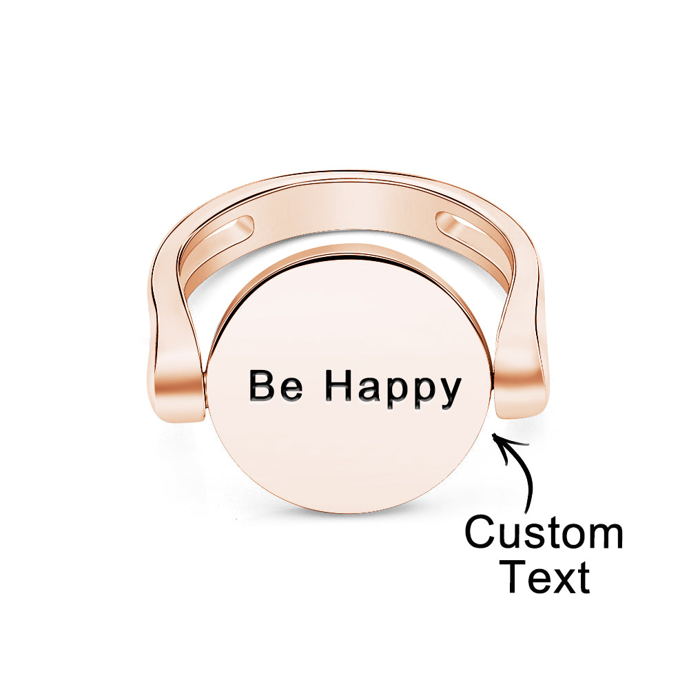 Custom Name Ring Anxiety Decompression Ring Jewelry Gift - soufeelus