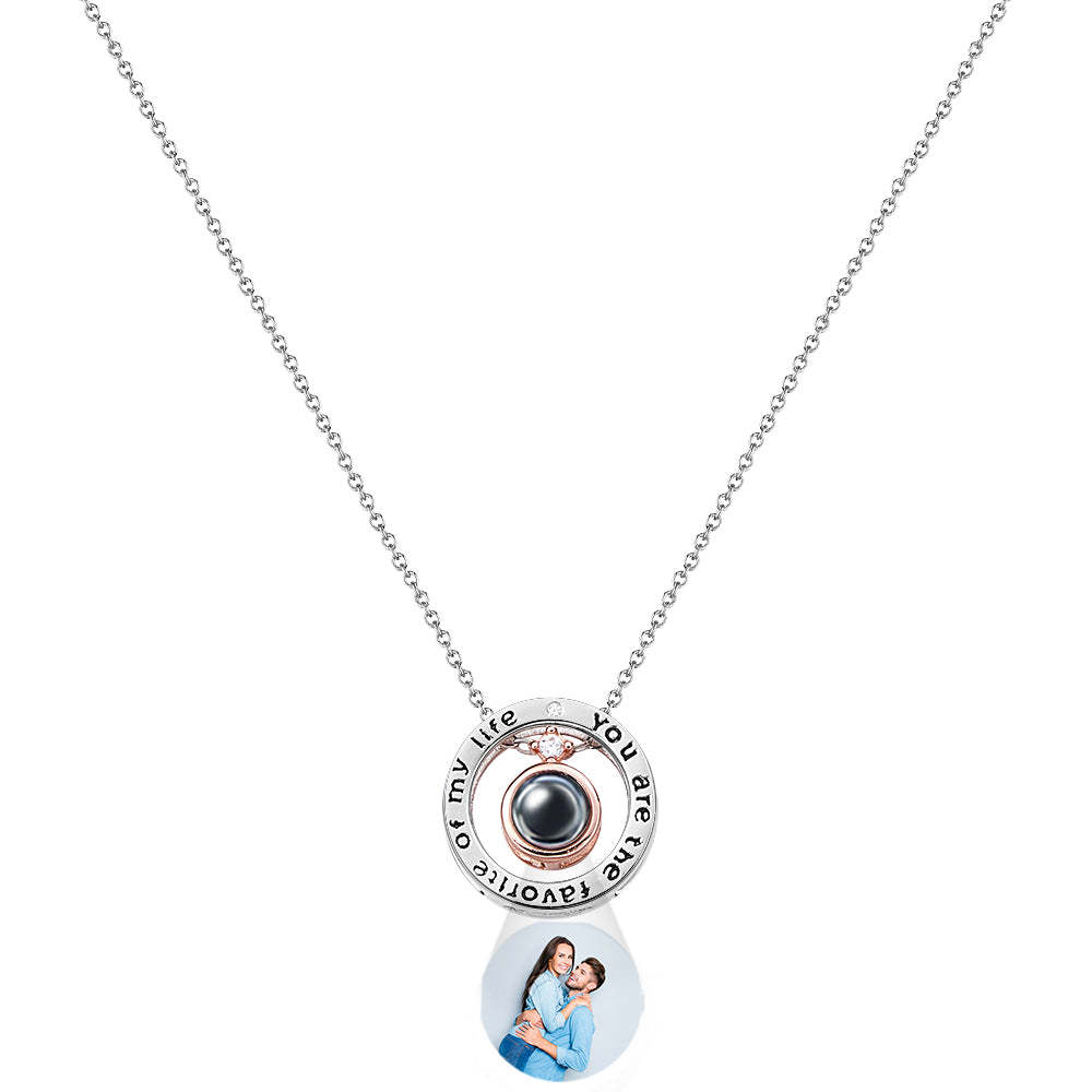 Custom Projection Necklace Valentine's Day Simple Couple Gift - soufeelus