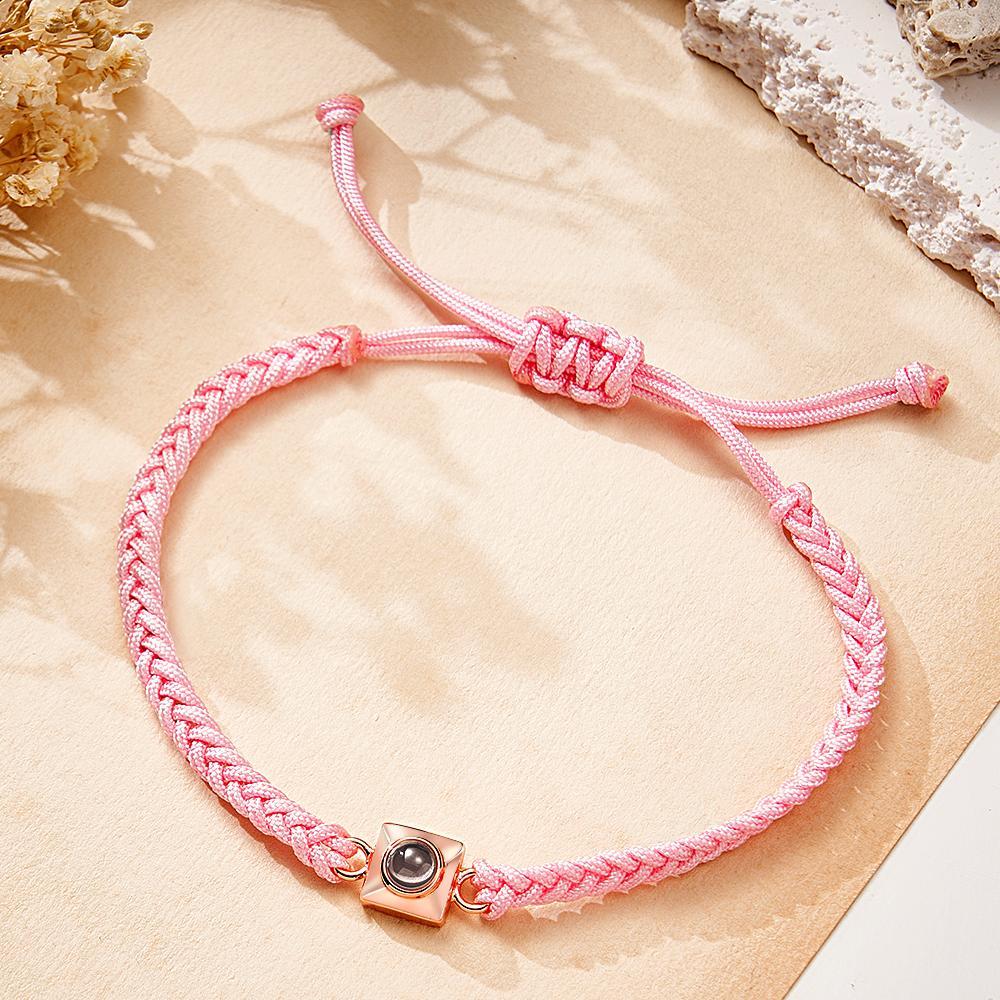 Custom Projection Bracelet Square Weave Sports Gift for Men - soufeelus