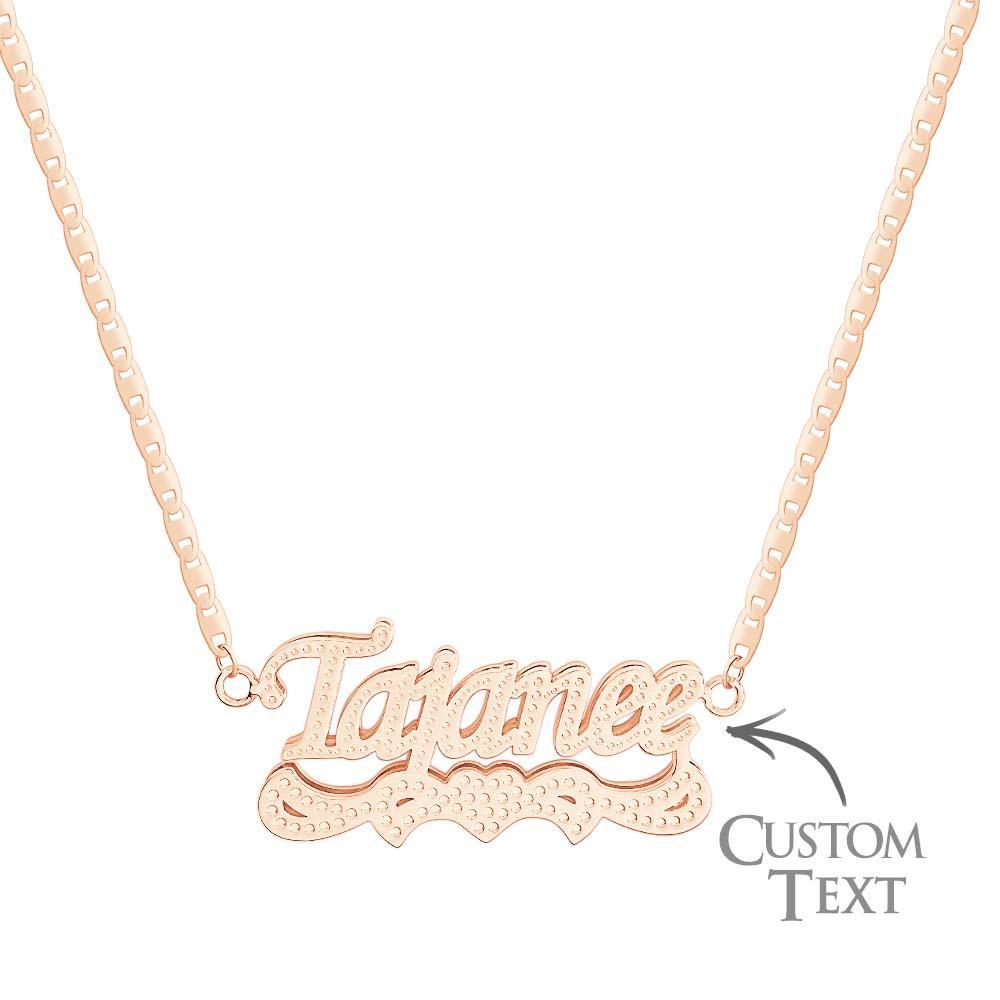 Custom Name Necklace Hip Hop Fashion Heart Decor Necklace Gifts for Him - soufeelus