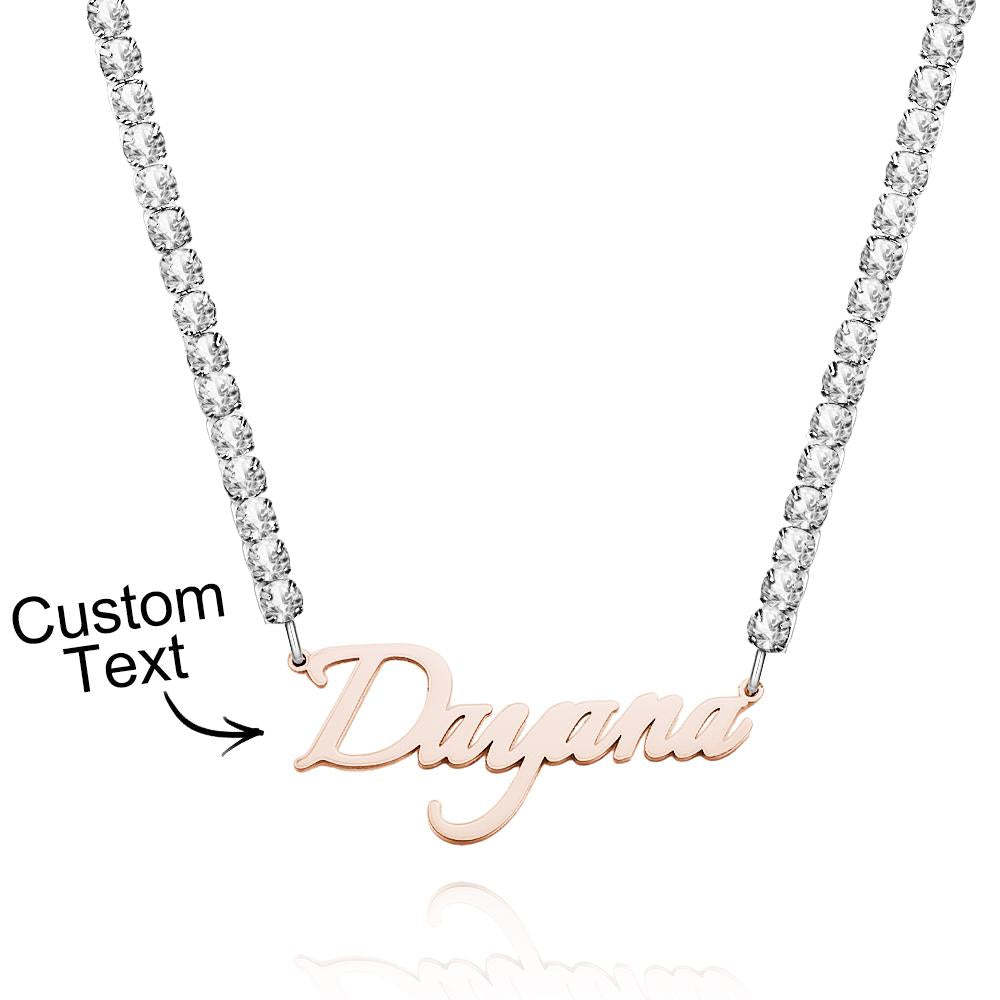 Custom Name Necklace Tennis Chain Fashion Gift - soufeelus
