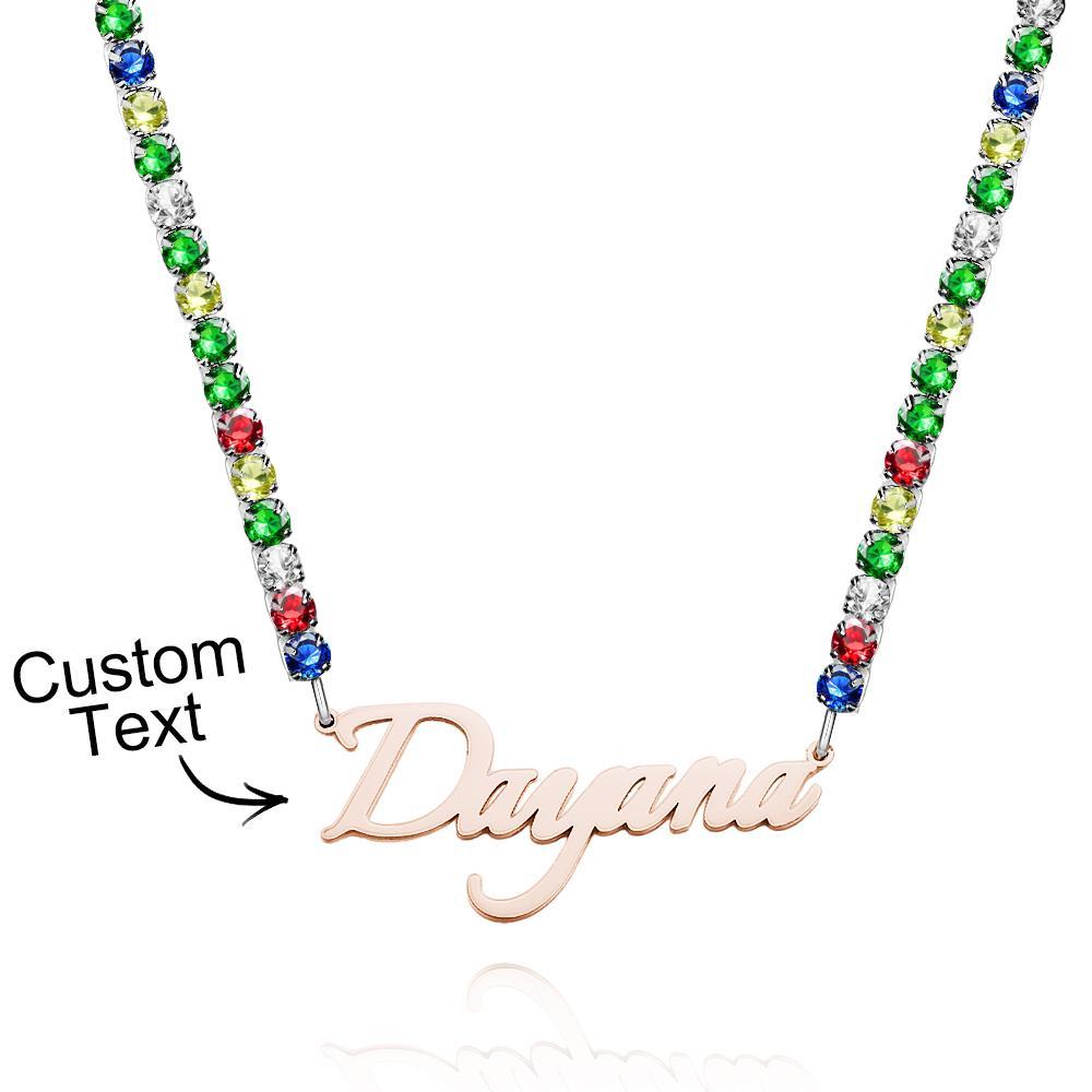 Custom Name Necklace Tennis Chain Fashion Gift - soufeelus