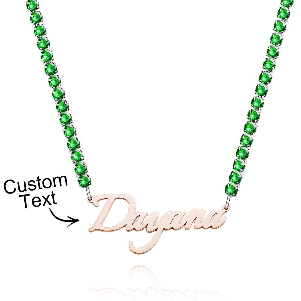Custom Name Necklace Tennis Chain Fashion Gift - soufeelus