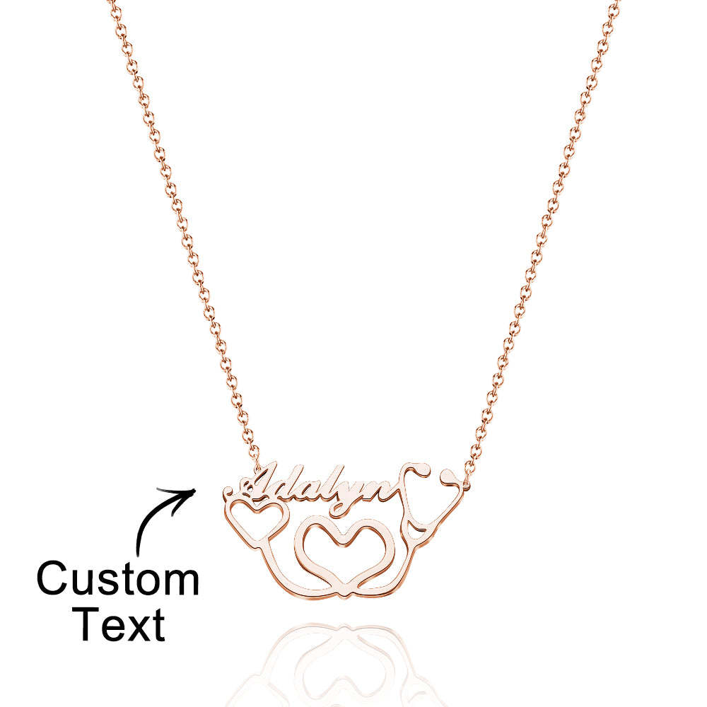 Personalized Heart-Shaped Stethoscope Necklace - Custom Name Medical Jewelry Gift for Healthcare Professionals - soufeelus