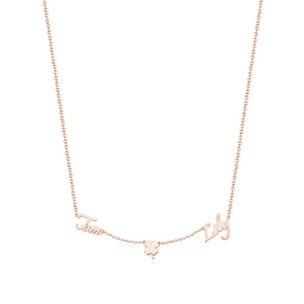 Custom Name and Pave Heart Charm Necklace Stylish Jewelry Gift For Women - soufeelus