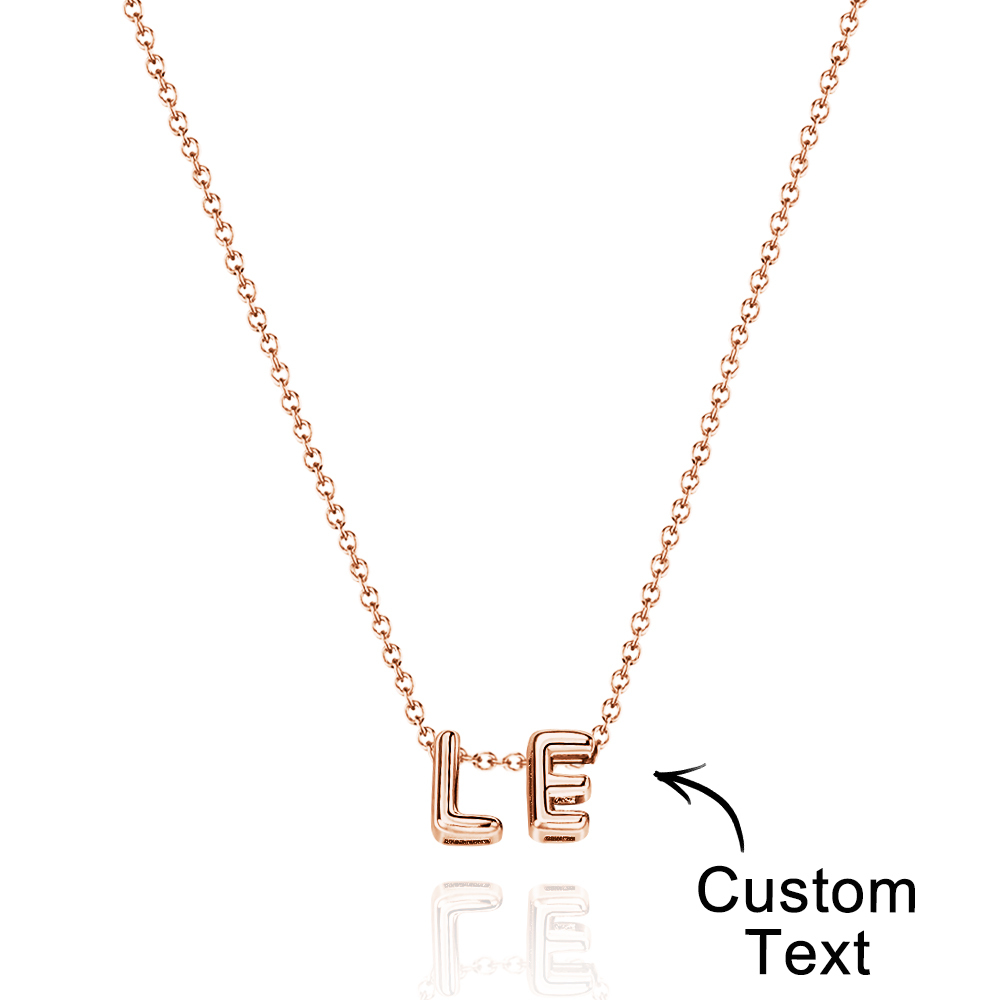 Bubble Letters Name Necklace