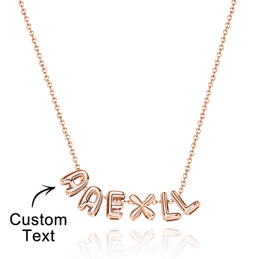 Bubble Letters Name Necklace