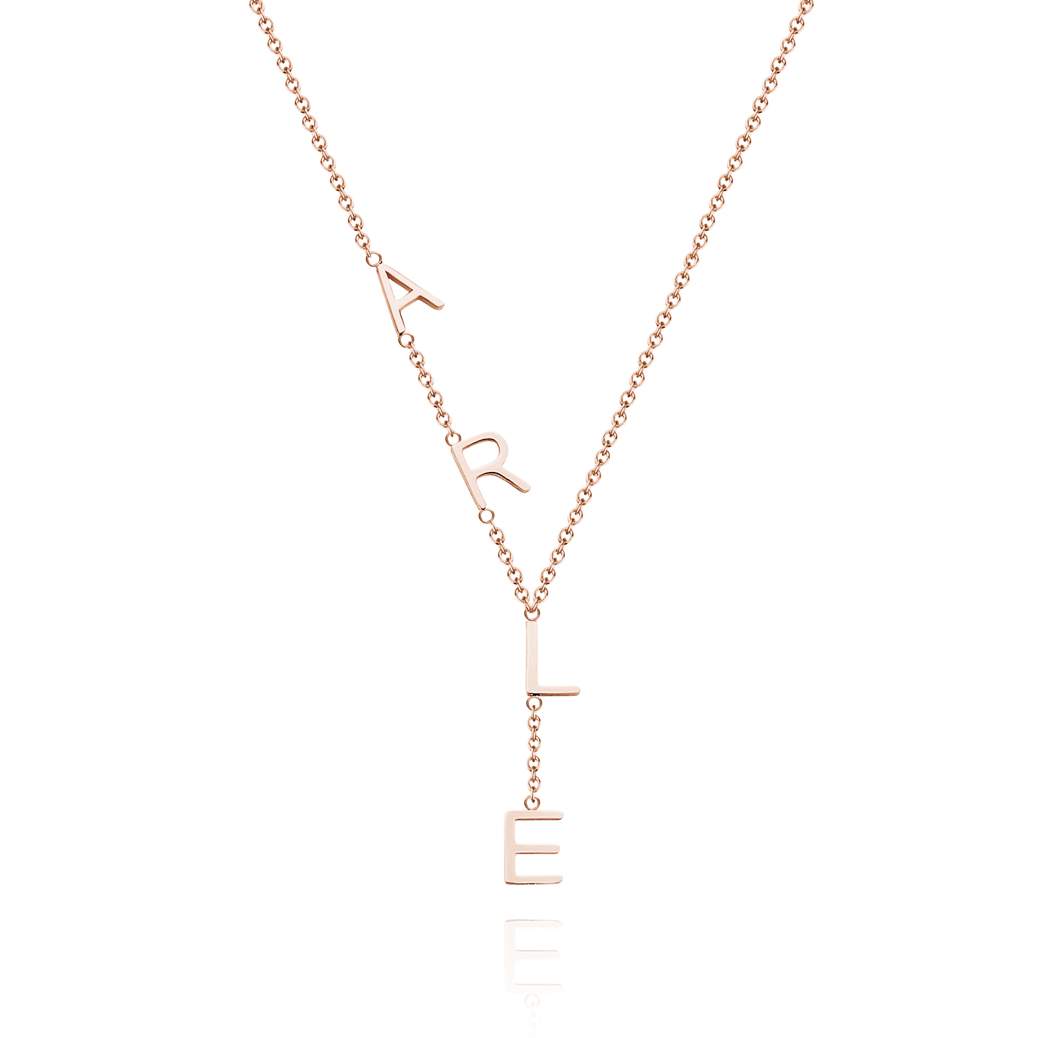 Custom Initial Necklace Custom Drop Name Necklace Name Y Necklace Personalized Gift for Her Bridesmaid Jewelry detail