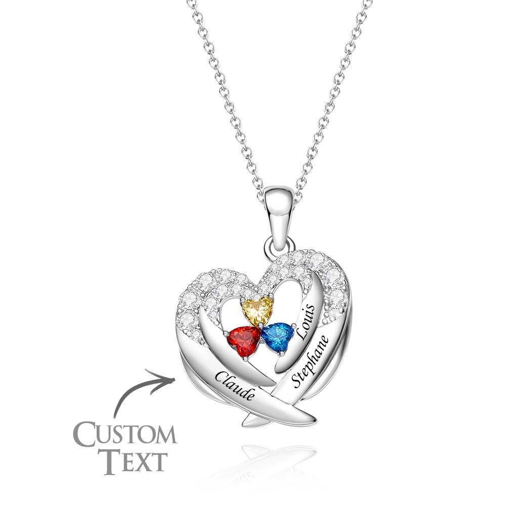 Engravable Birthstone Necklace Gorgeous Wings Gifts For Women - soufeelus