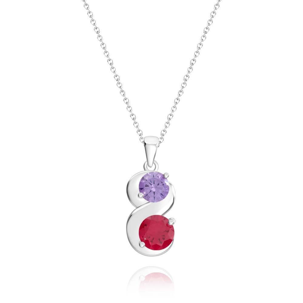 Custom Birthstone Necklace Fashion Optional Quantity Pendant Necklace Gifts For Her - soufeelus