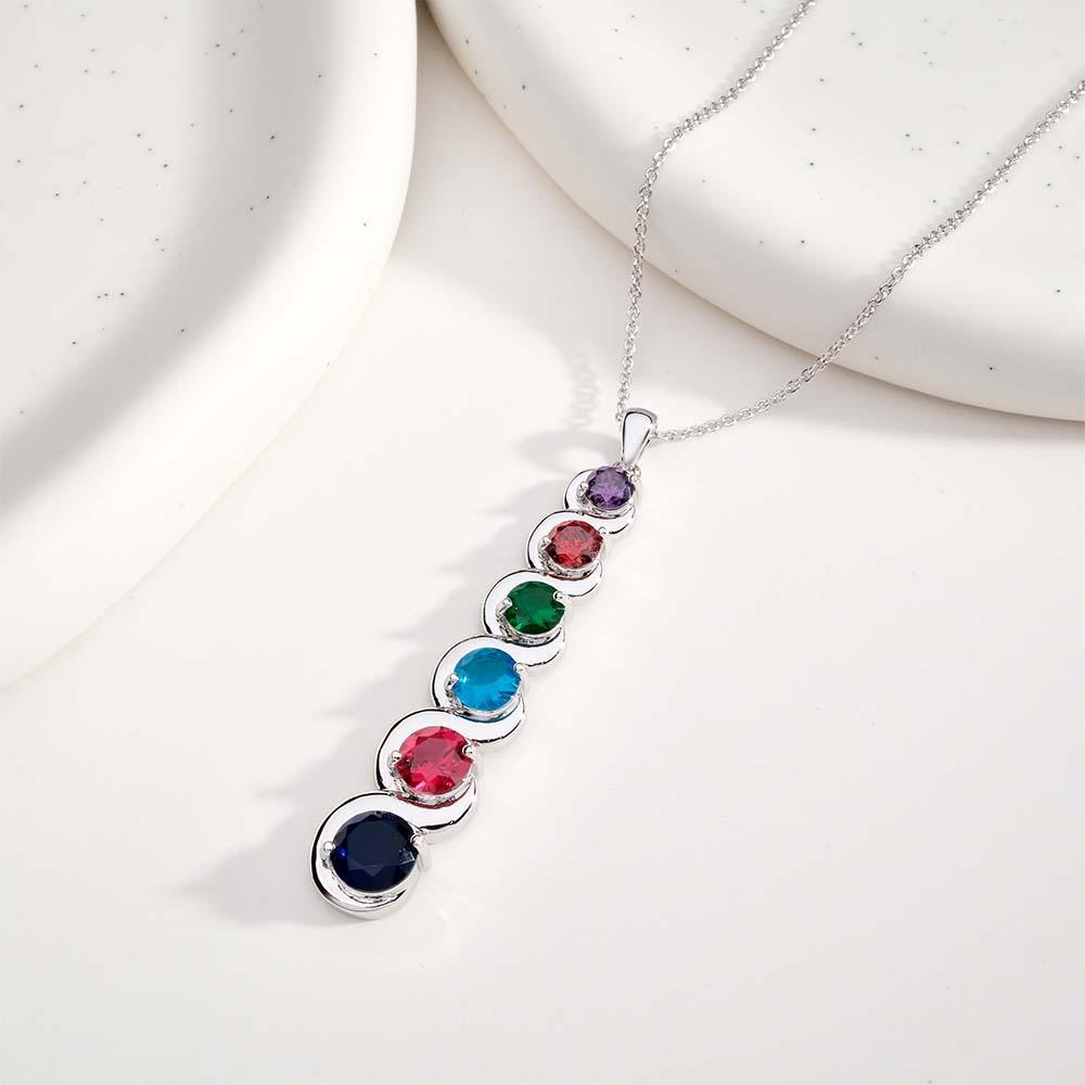 Custom Birthstone Necklace Fashion Optional Quantity Pendant Necklace Gifts For Her - soufeelus