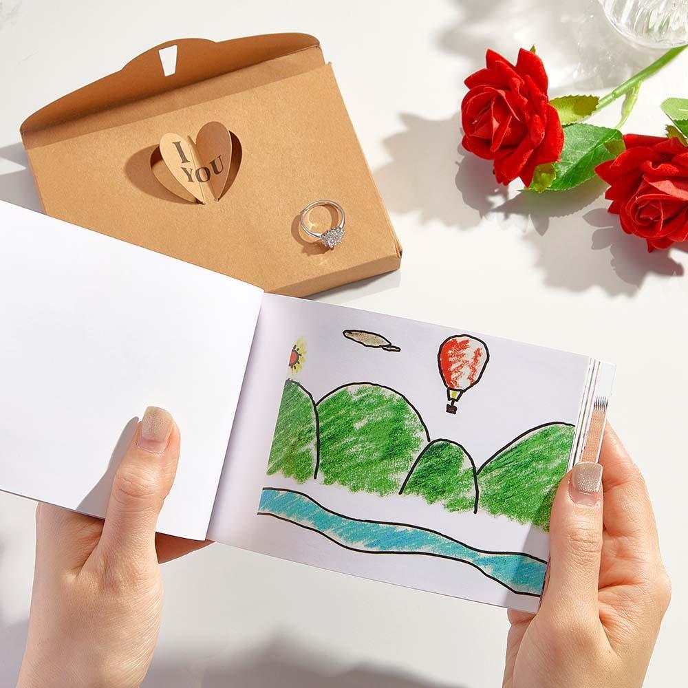 Creative DIY Flip Flap Book Can Hide the Marriage Ring Proposal Gift for Her