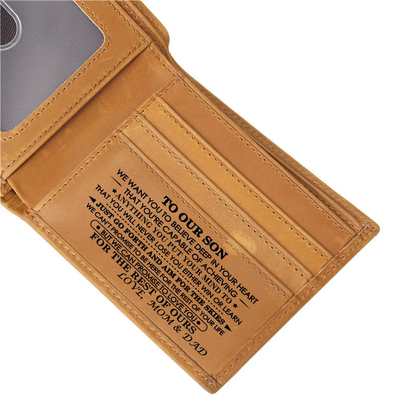 Bifold Wallet Engraved Wallet Gifts For Daughter For Son For Husband - soufeelus