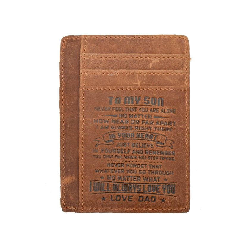 Wallet with Engraving Card Wallet Gifts For Daughter For Son - soufeelus