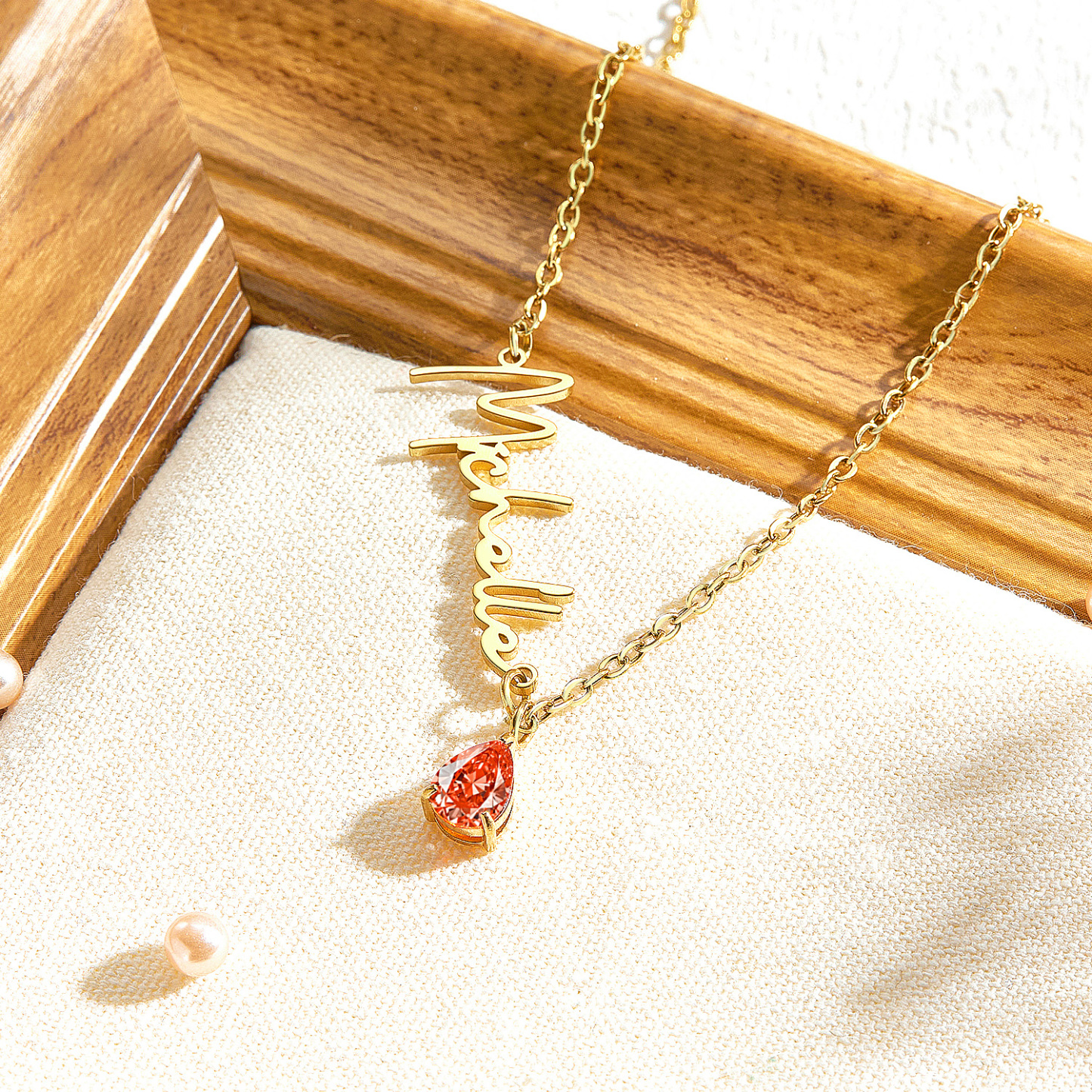 Birthstone Name Necklace Handmade Alexandrite Birthstone Gifts For Girlfriend Personalized Necklace Birthstone Jewelry