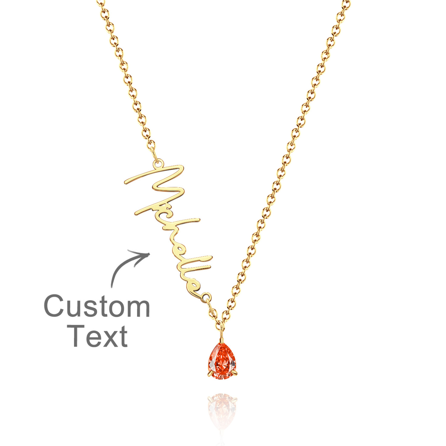 Birthstone Name Necklace Handmade Alexandrite Birthstone Gifts For Girlfriend Personalized Necklace Birthstone Jewelry