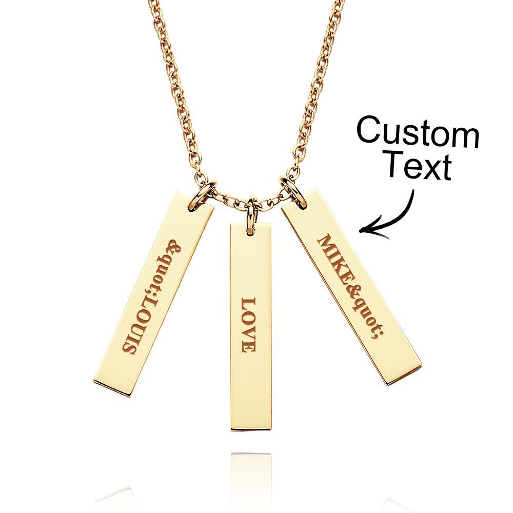 Custom Engraved Necklace Tiny Personalized Bar Tag Creative Gifts - soufeelus