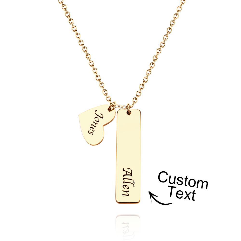 Custom Name Necklace Heart Name Wedding Gift for Her - soufeelus