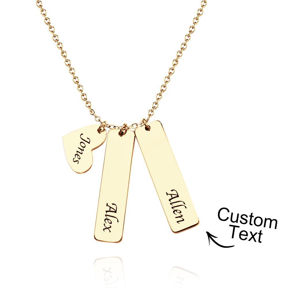 Custom Name Necklace Heart Name Wedding Gift for Her - soufeelus