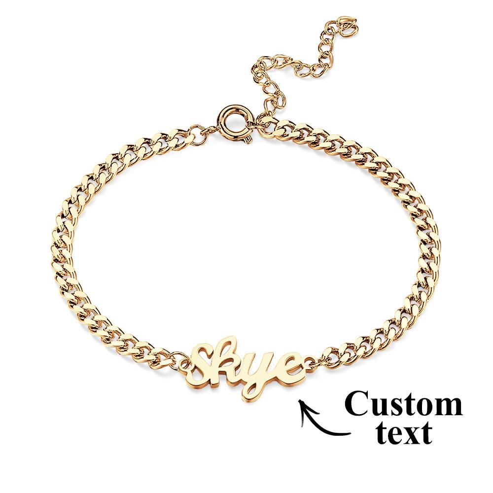 Custom Name Bracelet Personalized Fashion Bracelet Gift for Men - soufeelus