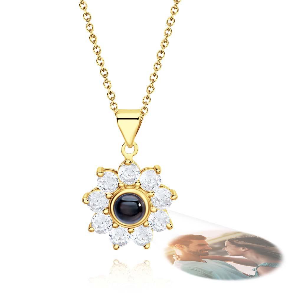 Custom Projection Necklace Sun Flower Romantic Gift - soufeelus