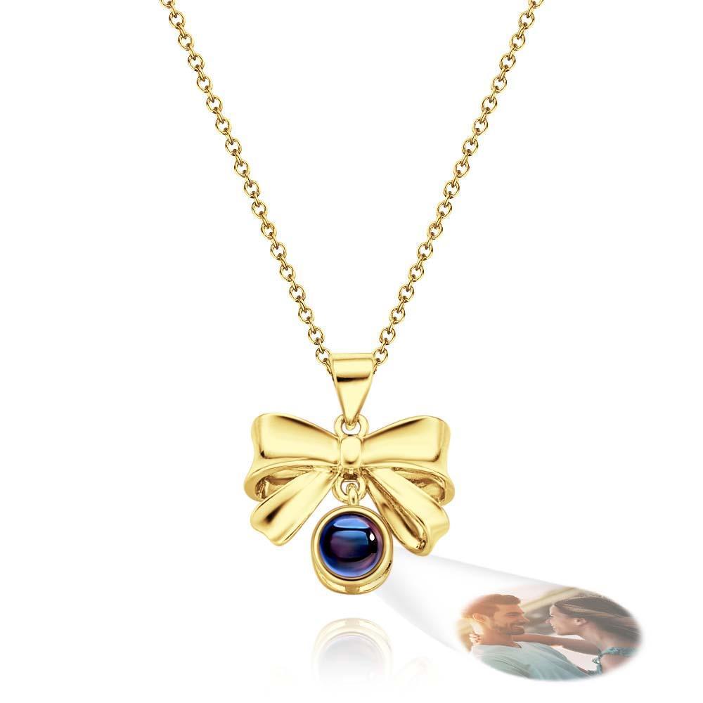 Custom Projection Necklace Sweet Bow Girl Gift - soufeelus