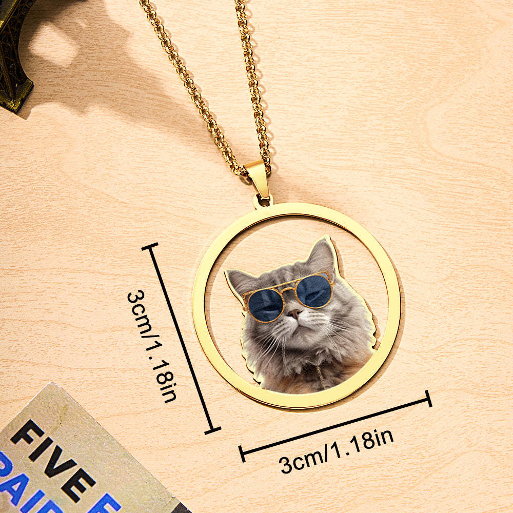 Personalized Pet Photo Necklace Gift for Pet Lover - soufeelus