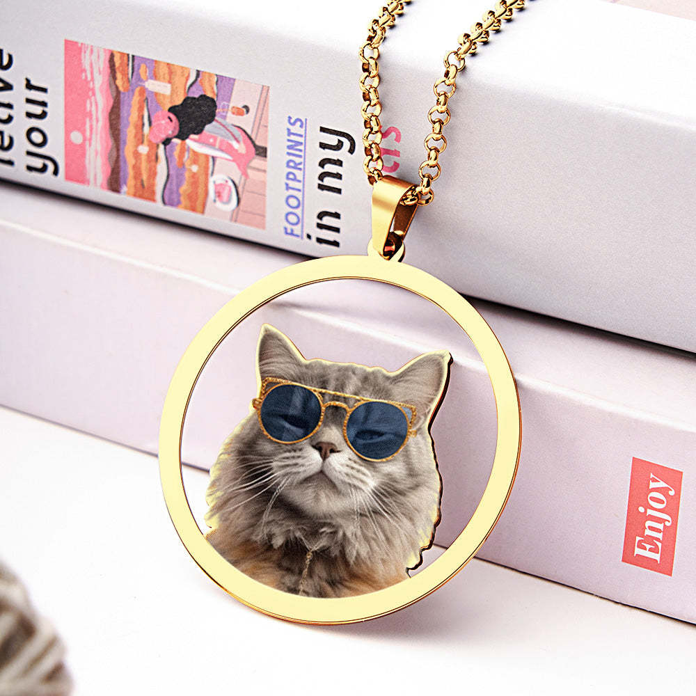 Personalized Pet Photo Necklace Gift for Pet Lover - soufeelus
