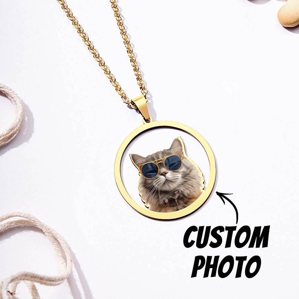 Personalized Pet Photo Necklace Gift for Pet Lover - soufeelus