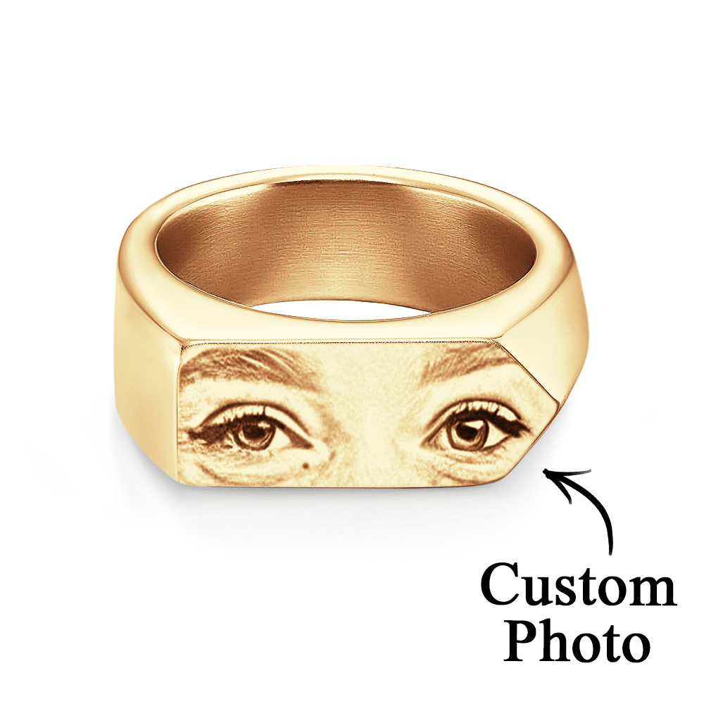 Eyes Engraved Ring Custom Engraved Ring Gift Unique Gift - soufeelus