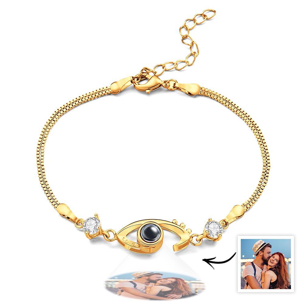 Photo Photo Projection Bracelet Memorial Gift Custom Photo Charm Bracelet for Woman Best Friend Gift for Her - soufeelus