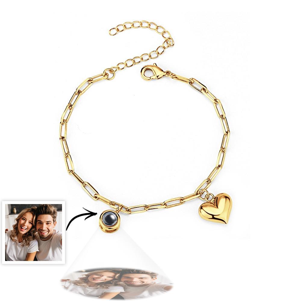 Personalized Photo Projection Bracelet with Heart Creative Gift - soufeelus