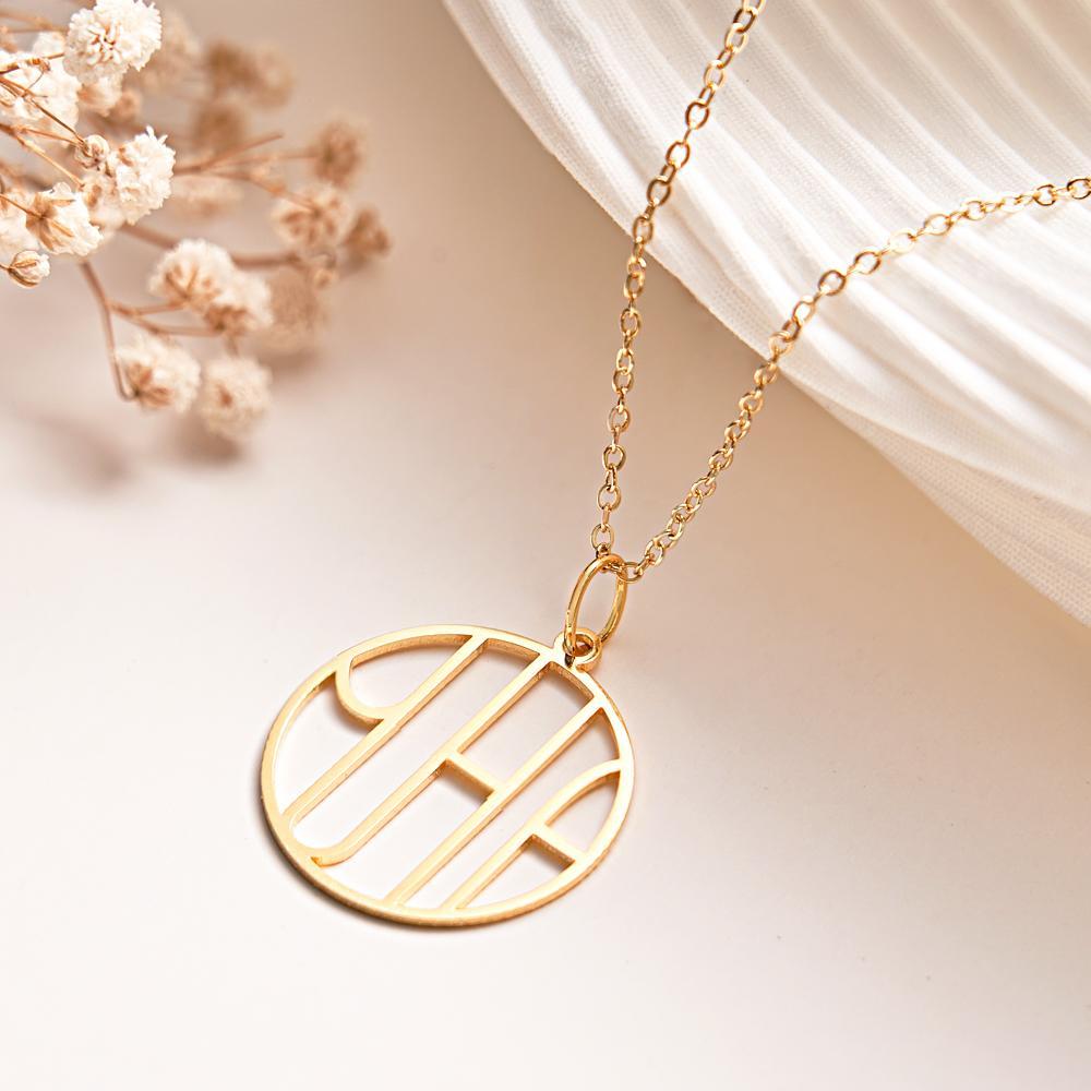 Personalized Unique Design Monogram Custom Name Logo Necklace - soufeelus