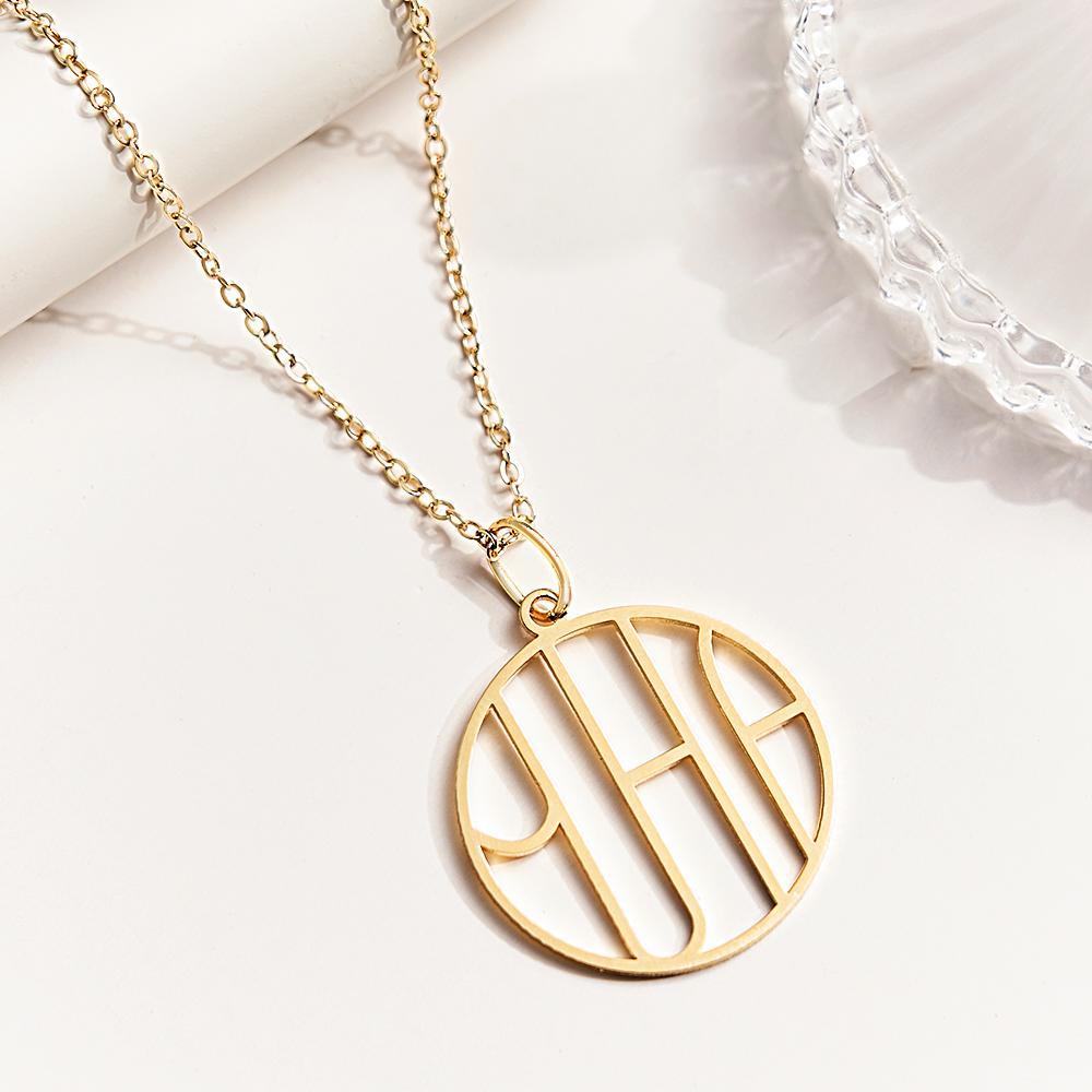 Personalized Unique Design Monogram Custom Name Logo Necklace - soufeelus