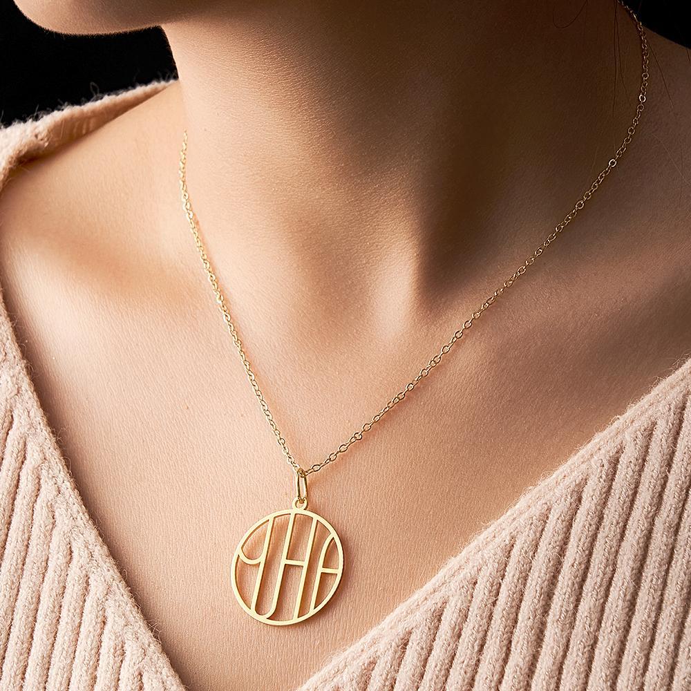 Personalized Unique Design Monogram Custom Name Logo Necklace - soufeelus